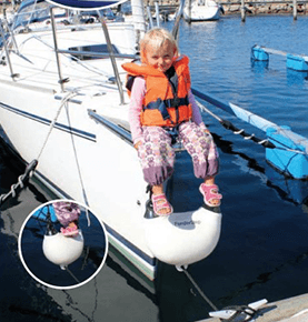 FenderStep - Multi-Purpose Boarding Step And Boat Fender - Easy Access Stepping Ladder Bumper Yacht Pontoon Boat G5tlwp4